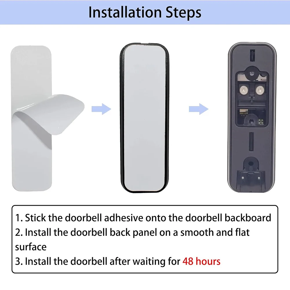 6 Pcs No Drill Doorbell Mount Double Sided Tape For Blink Battery Video Doorbell Strong Adhesion Door Bell Sticky Tape