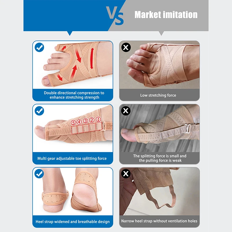 New Fabric Bunion Corrector Toe Separator Adjustable Hallux Valgus Sleeve_voghion.com