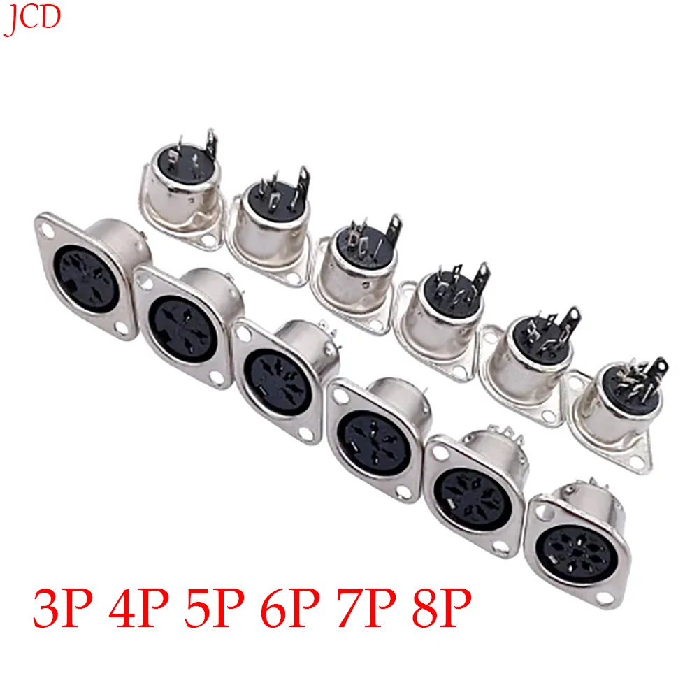 2 Stück Computer-Tastatur-Stecker 3P 4P 5P 6P 7P 8P DIN S-Anschluss Buchsenadapter Lötanschluss MIDI-Kabelstecker