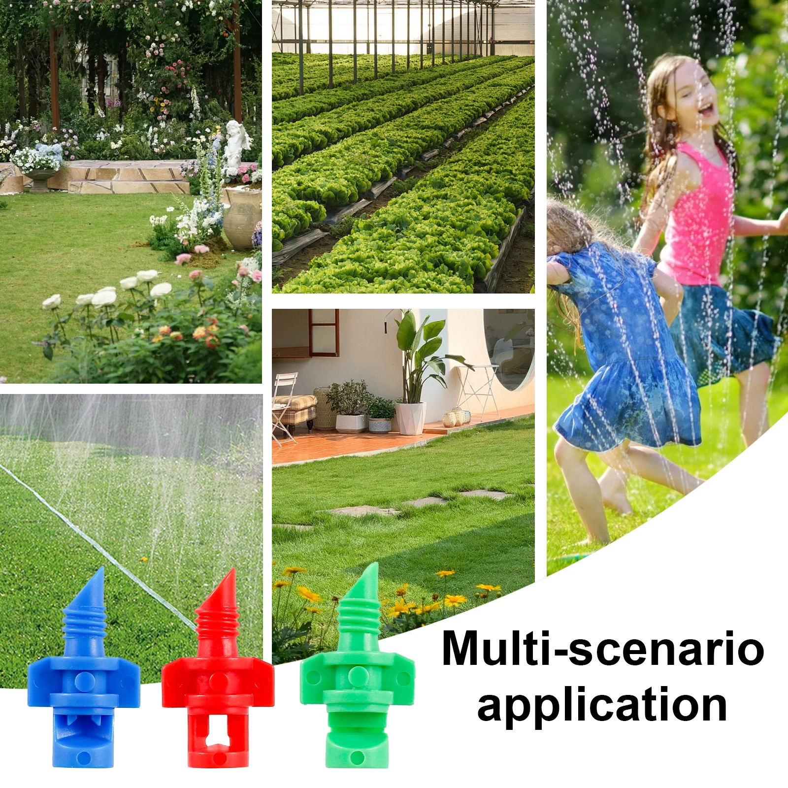Refraction Nozzle 300Pcs 90/180/360 Degree Garden Drip Irrigation Sprinkler