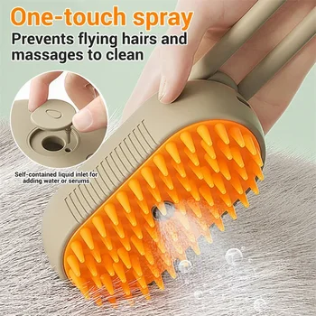 Cat Steam Brush Steamy Dog Brush 3 In 1 Electric Spray Cat Hair Brushes For Massage Pet Grooming Comb Hair Removal Combs Pet Pro 3