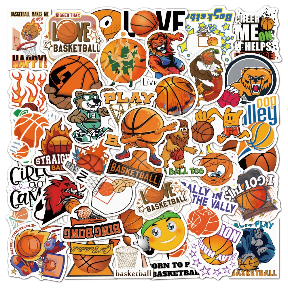 

10/30/50pcs Love Basketball Cartoon Graffiti Stickers Sports Creative Scrapbook Diy Phone Laptop Helmet Decal Decor Sticker