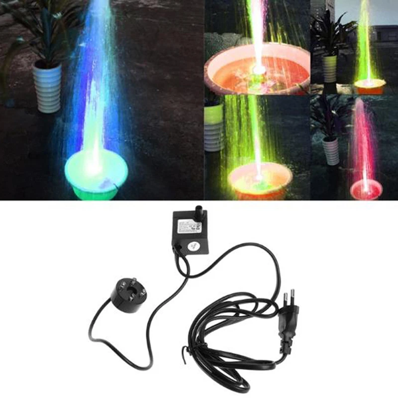 AC 220V 3W Submersible Water Pump LED Aquarium Fountain Fish Pond Tank EU Plug water pump aquarium water pump fish tank pump