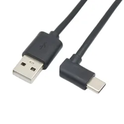 Right - Angle USB A to Type C Charging and Data Cable - 1m (Type 2)