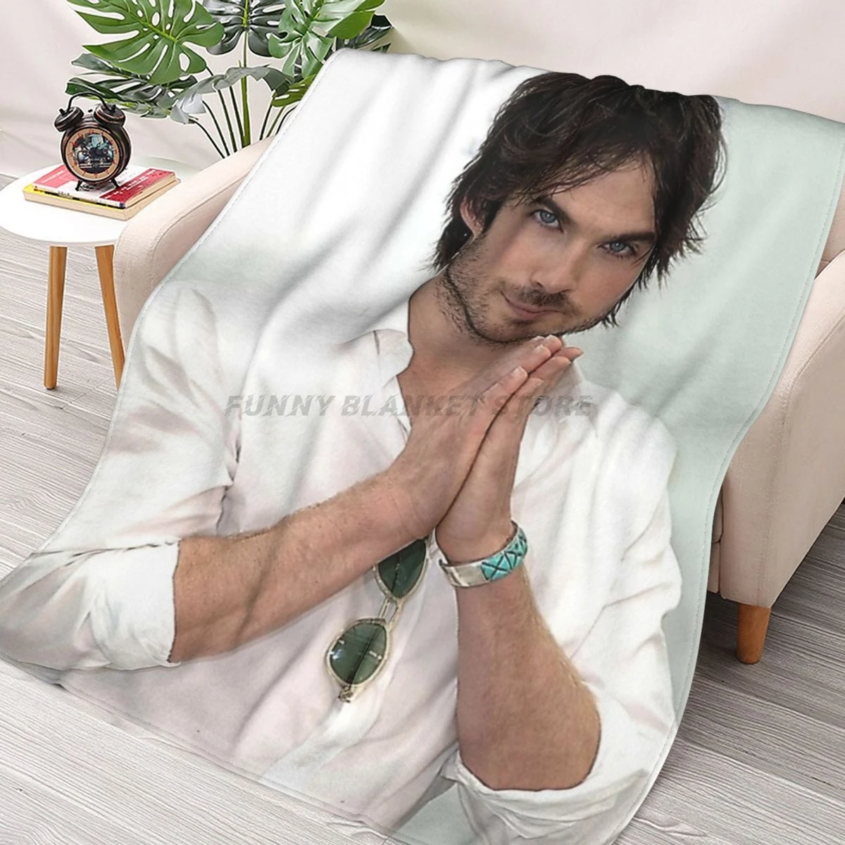 Ian Somerhalder Damon Salvatore Ian Somerhalder Blankets Blanket
