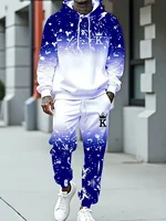 Ensemble de survêtement pour homme, sweat-shirt et pantalon de survêtement, imprimé en 3D, style décontracté, mode, deux pièces, vêtements pour homme, automne 4