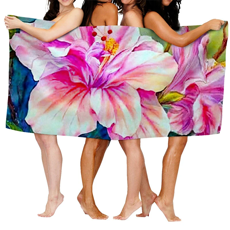 Home bath towels for the body towels bathroom quick drying microfiber beach towel Oil painting style man large sports towel 4