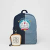 Doraemon Backpack for Girls Cowboy Twill Fabric Cartoon Embroidery Bags Cute Child Backpacks with Coin Purses Kawaii Schoolbags 1
