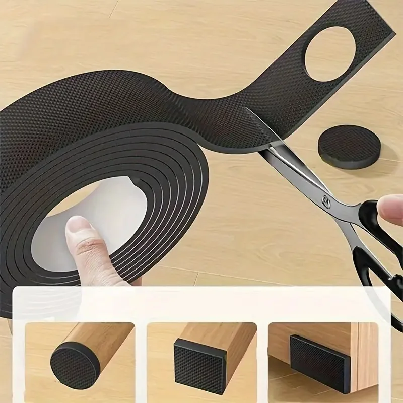 Non-slip EVA Foam Cabinet Foot Table Chair Leg Protective Pad Self-Adhesive Floor Mat Furniture Accessories Square Mute Pad furniture leg pads furniture pads