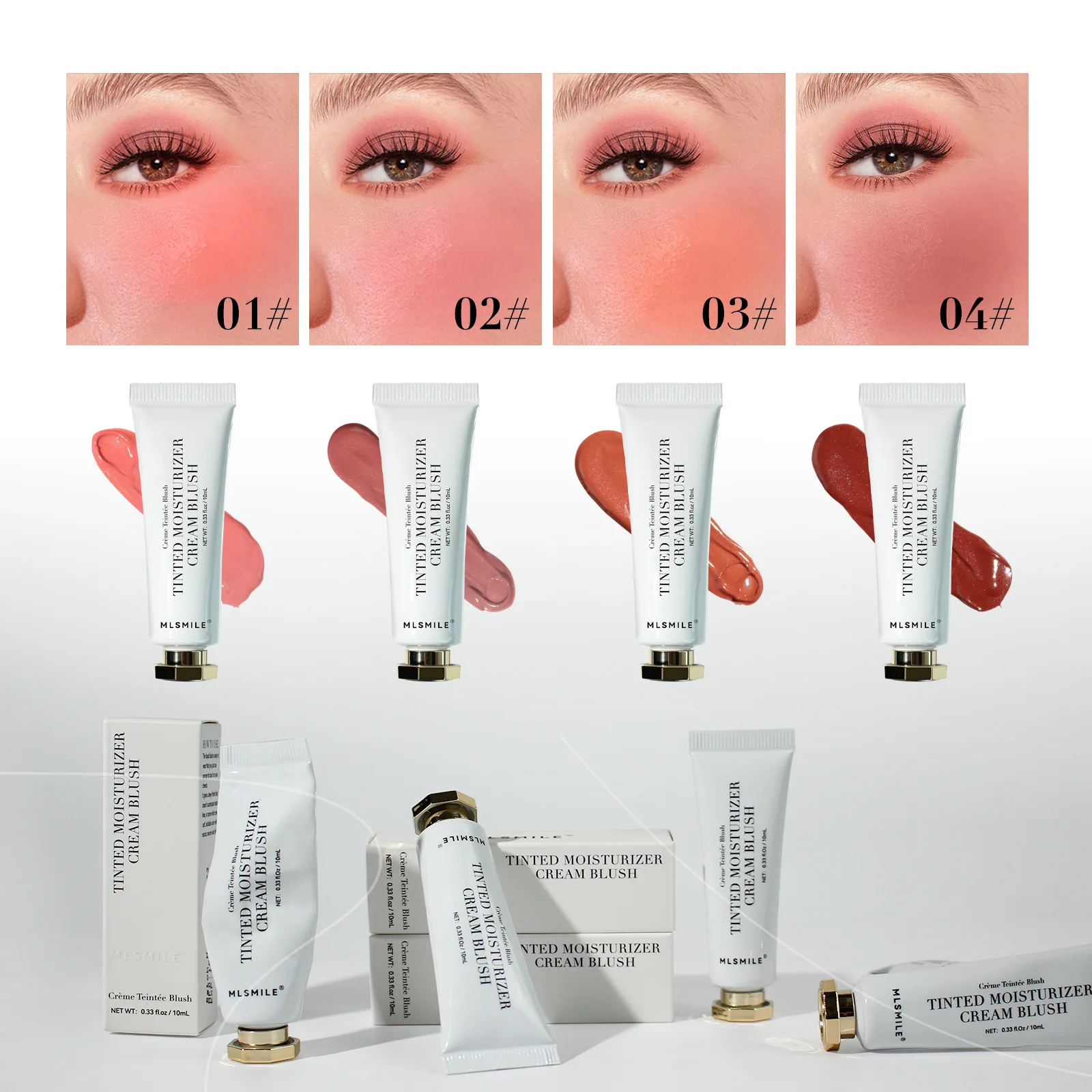 Girl's Watercolor Liquid Blush Beauty Natural Velvet Matte Creamy Cheek Rouge 6 Colors Facial Blusher Tint Peach Blush Makeup 2