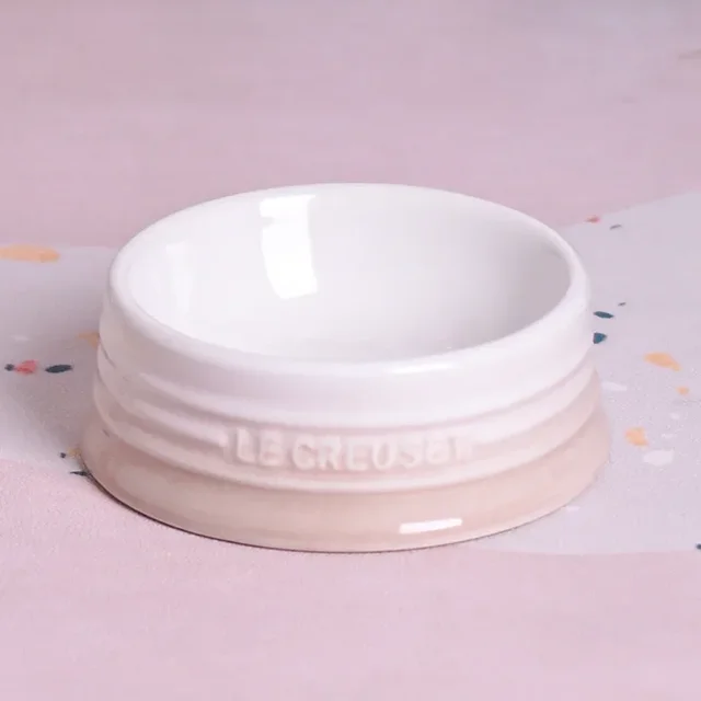 Ceramic colored cat bowl Pet bowl Cat bowl High foot protection Large diameter Large size cannot be turned over 6