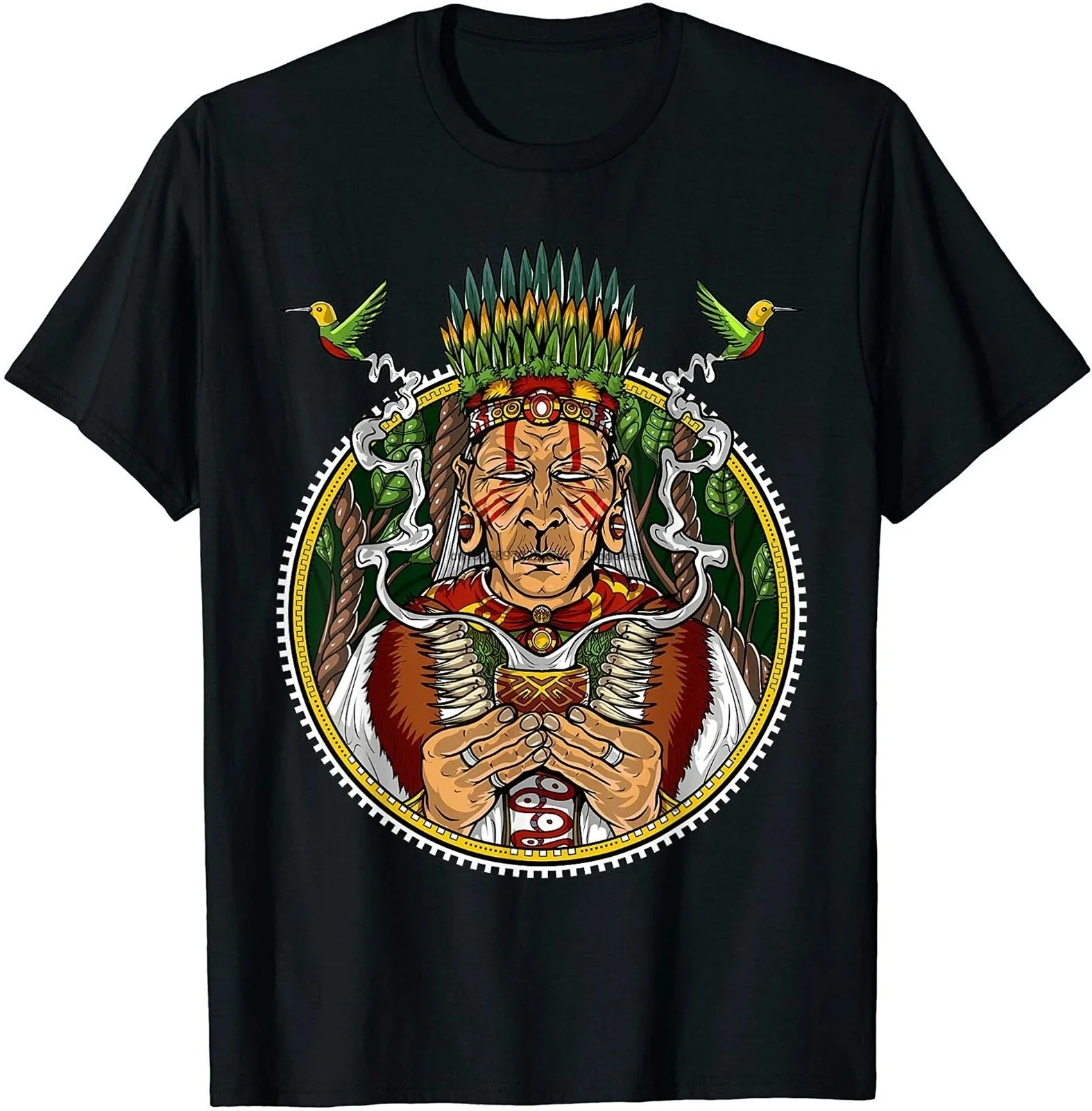 

Аяуаска шамань психоделический DMT фестиваль хиппи футболка Винтажный Мужской подарок футболка