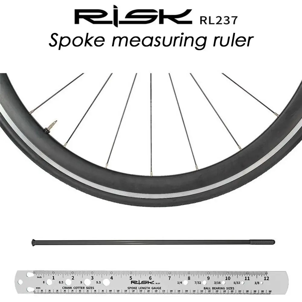 Spoke Length Parts Measuring Ruler Gauge Bike Hub Axle Positioning Measuring Tool RL237 RISK Bicycle Spoke Tool bicycle parts bicycle spokes