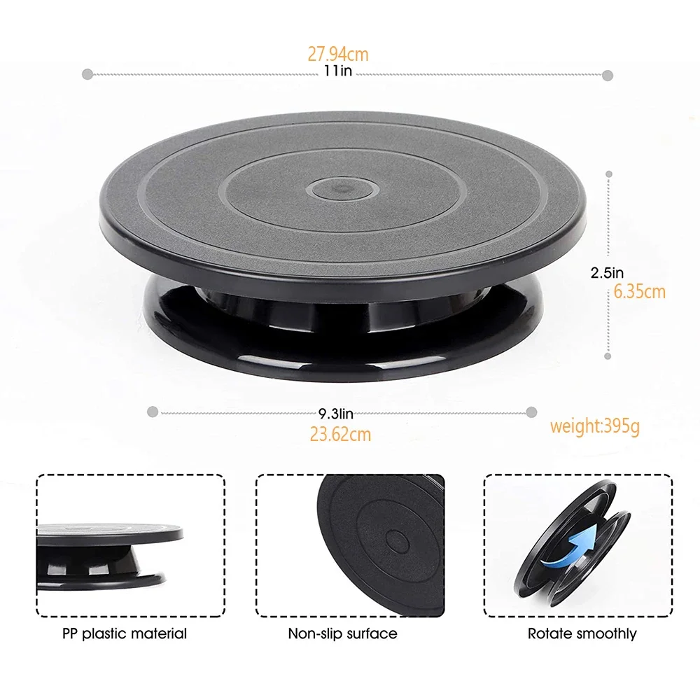 Plastic 11inch Cake Turntable Dough Pastry Decorating Cream Stand Rotary Table DIY Pan Baking Tool Kitchen utensils reposteria cake turntable baking supplies cake tools