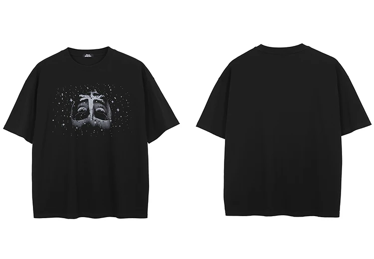 Faded Mask Graphic T-Shirt S0c6df86b4ee547c0a6052c46c750be64c