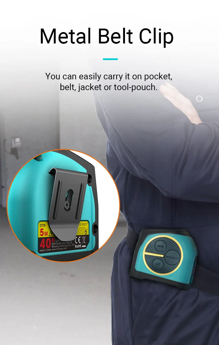 Mileseey DT10 Custom Logo Measuring Digital Laser Tape Measure