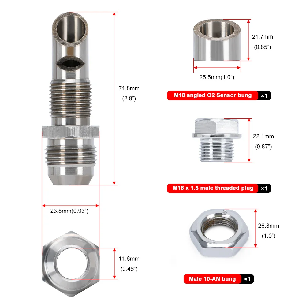 LZONE-Stainless Steel Exhaust Vacuum E-VAC Scavenger Kit includes T304 SS E-VAC fitting JR-ESS01 exhaust vacuum kit