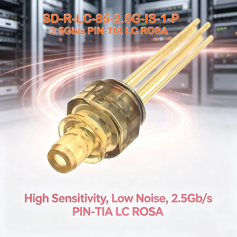 2.5G 850nm PIN-TIA LC ROSA 광 수신기 데이터 통신 및 광학 테스트 장비용 고감도 저잡음 동축 모듈