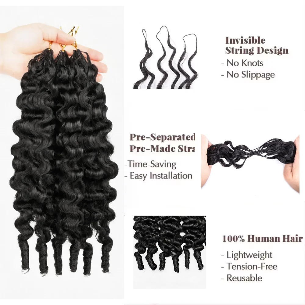 Extensioni di Capelli Umani Ricci Burmesi 100% Pre-Separate 12A Brasiliane Vendita all'Ingrosso - immagine 4