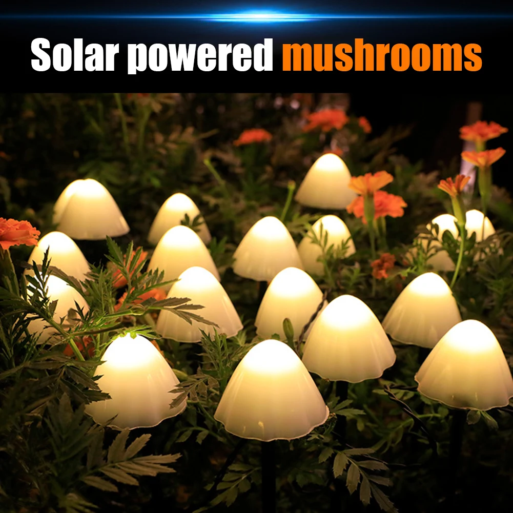 

10 Mushroom Shaped LED String Lights Indoor Atmosphere Christmas Decoration Room Battery Lights Party Waterproof Lights