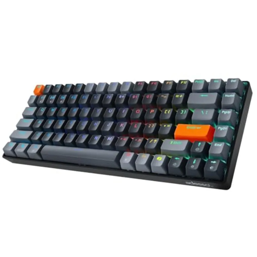 Office use aluminum alloy white hot-swappable switches and AI shortcut key