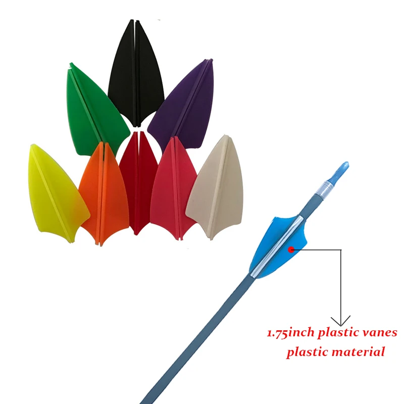 72pcs Linkboy Archery High Elastic 1.75inch Vanes Plastic For Arrows