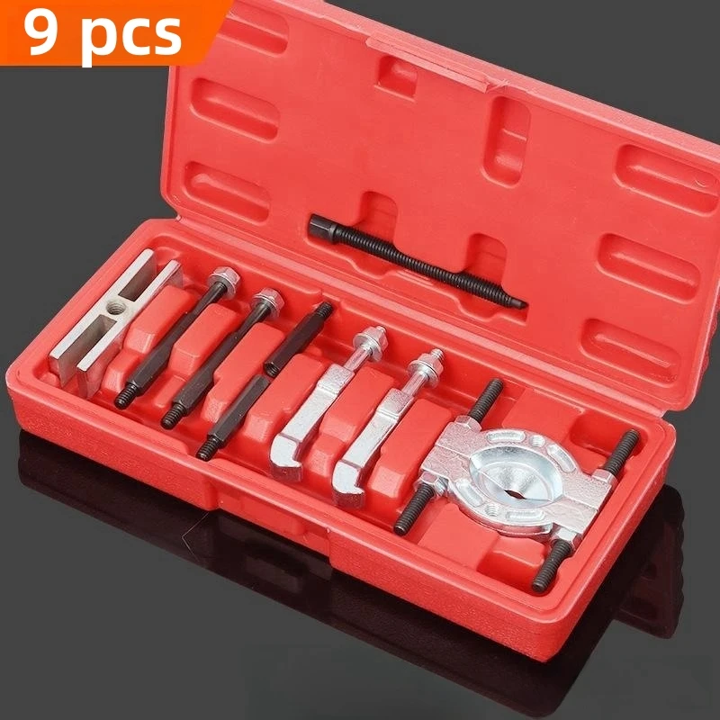 9pcsPortableBearingSplitterCarRepairToolSeparatorPullerKitHighStrengthMetalBearing