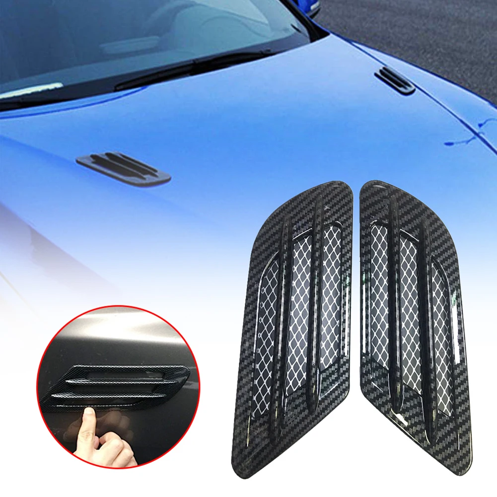 Car Fender Stickers 2Pcs Air Flow Vent for Fender Hole Cover Intake Grille Duct Decoration