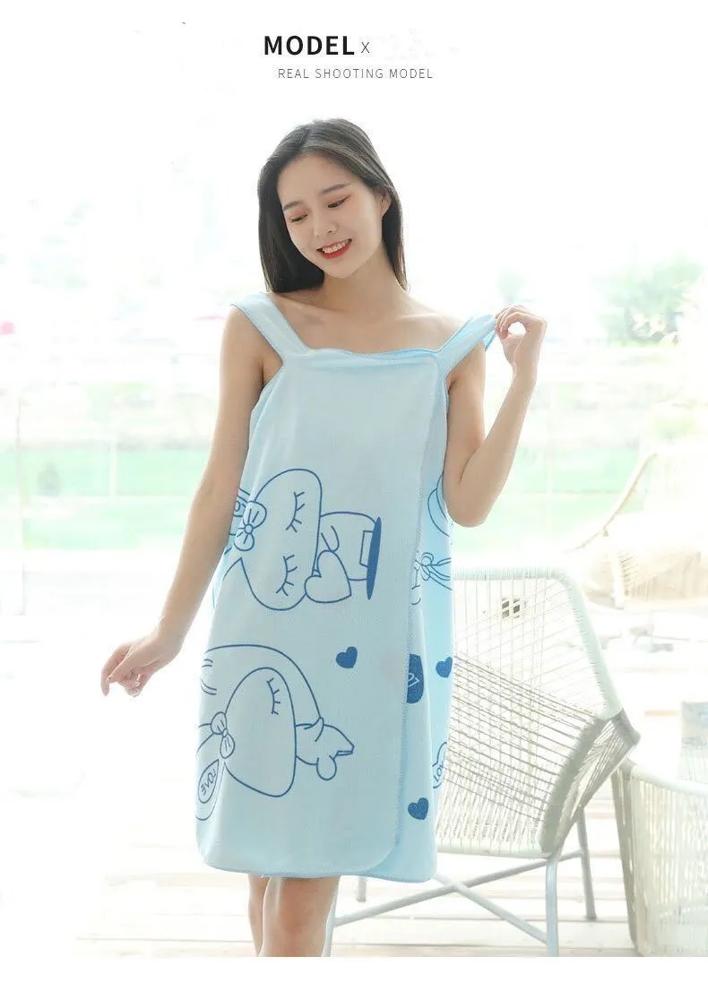 

Quick Dry Home Textile Towel Women Robes Bath Wearable Towel Dress Womens Lady Fast Drying Beach Spa Magical Nightwear