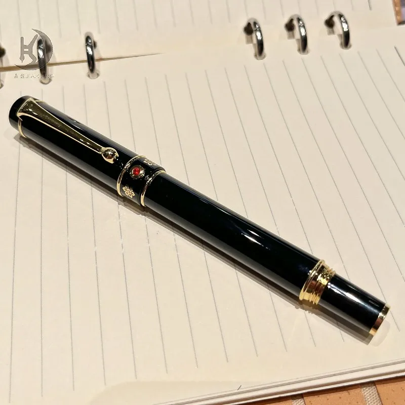 1PCS Yongsheng 9668 Black Gold Metal Calligraphy Pen,Office Writing Pens for Businessmen, Students, Executives - 6