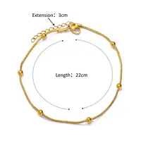 Vintage Anklets for Women Stainless Steel Beads Chain Anklet Leg Bracelets Bodychain Summer Beach Jewelry Accessories Gifts 6