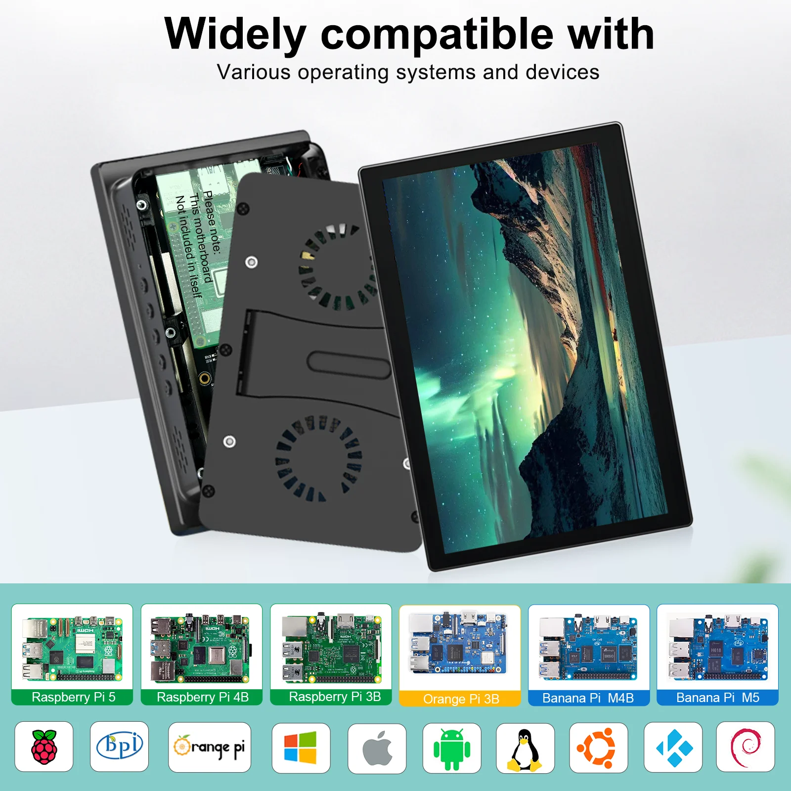 【赤字】Raspberry pi4 2GB 7インチディスプレイ 組み込み完成品 Raspberry Pi Compute Module 4 - 2GB RAM, WiFi, Bluetooth