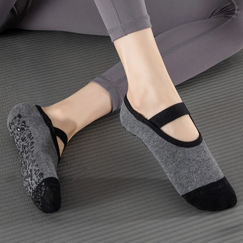 

Yoga Socks Non-slip Silicone Professional Gym Fitness Dance Sports Socks Women Backless Breathable Bandage Ballet Pilates Socks