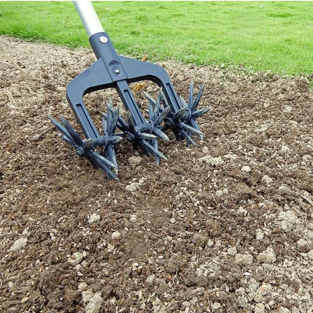 Kézi Talaj Talapzási Szerszám Forduló Gyep Kerti Levegőztető Forgó Talajtermelő Ripper Artifact Scarifier Durfing