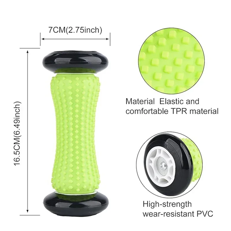 Manual Massage Roller for Full Body Relaxation Blue Pink