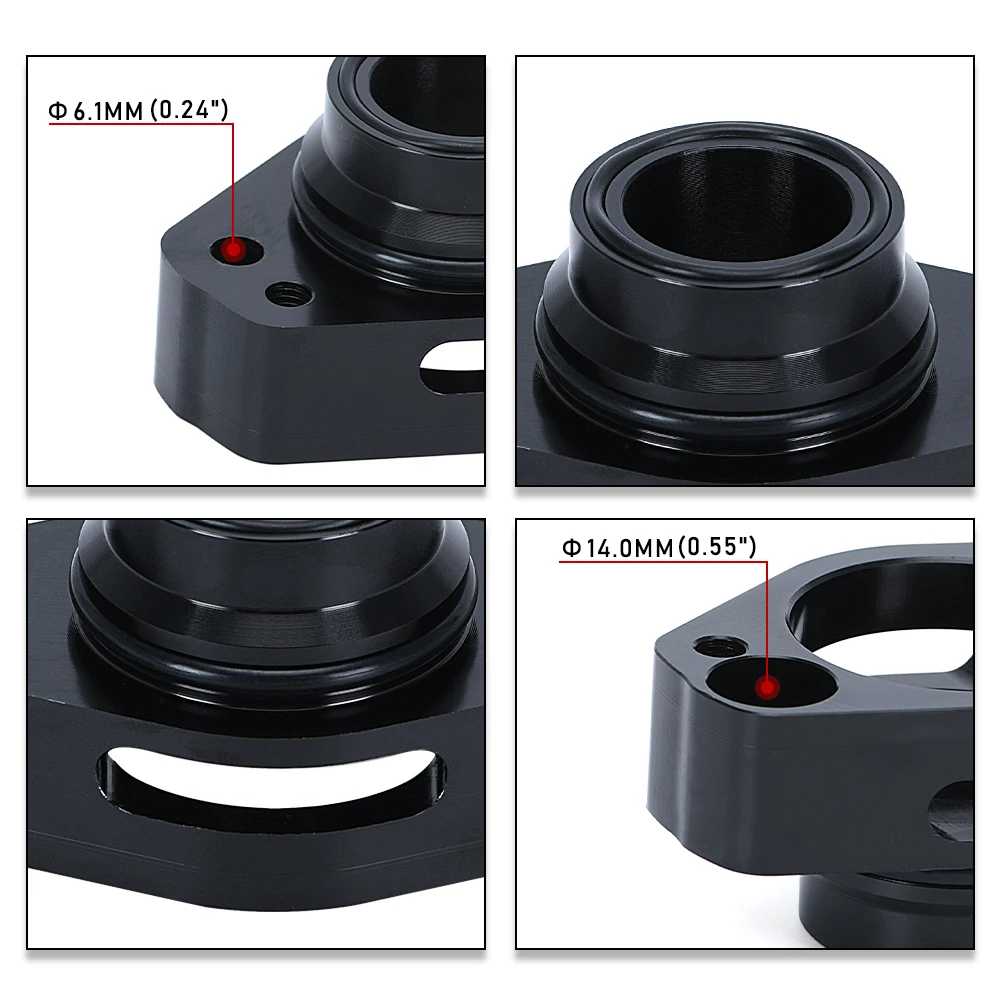Black Turbo Blow Off Valve Adapter BOV For Ford + F-150 2.7L 3.5L For EcoBoost models PQY-OFG38BK