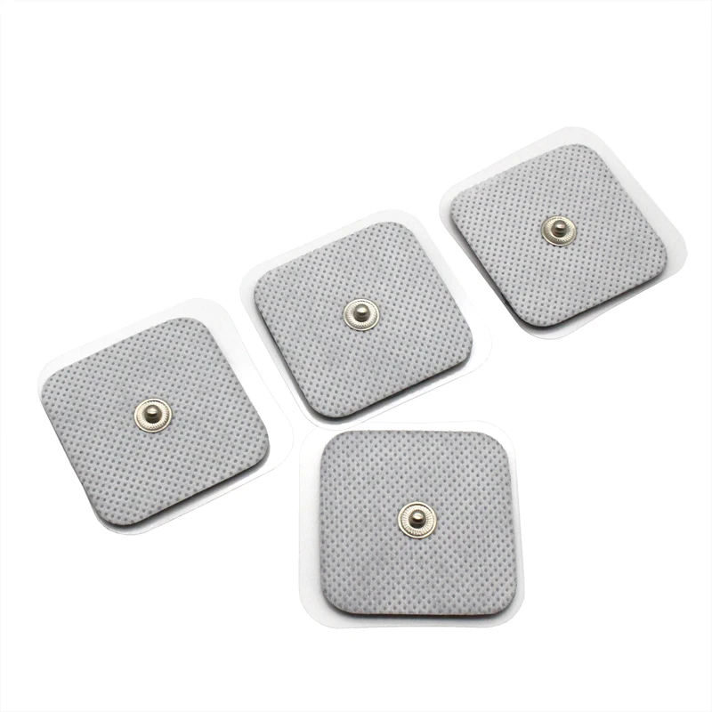 Electrode Pad Sticker Electrode Snaps Nerve Stimulator Self-adhesion for EMS Tens Unit Electrical Muscle Stimulator 4*4cm
