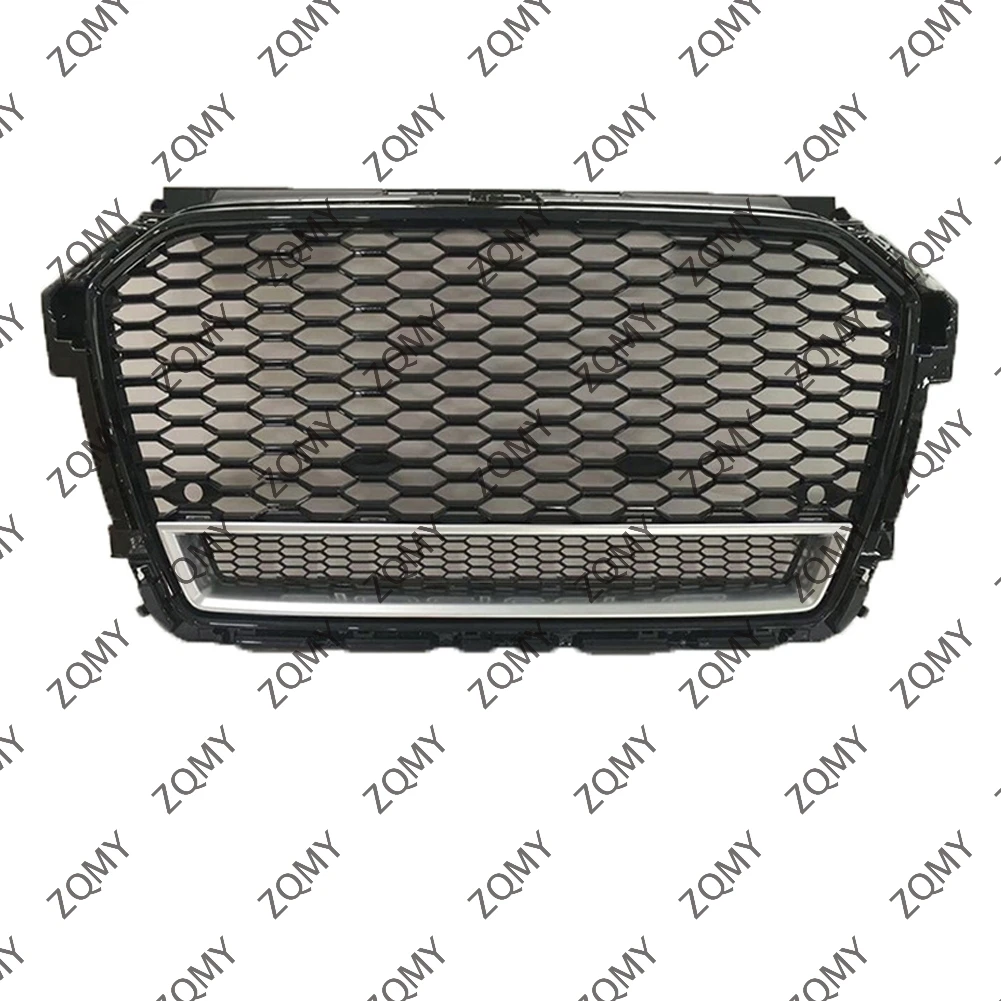 

With/Logo For Audi A1/A1L/S1 2016 2017 2018 Car Front Bumper Grille Centre Panel Styling Upper Grill (Modify RS1 style)