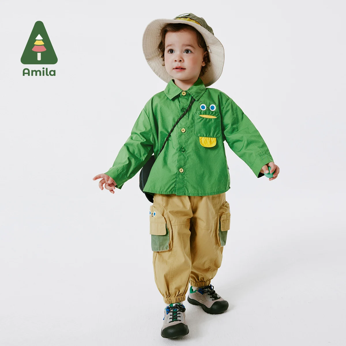 Baby Boy shirt Spring Outdoor Sports Splicing Contrast Cartoon Cotton Casual Baby Clothing