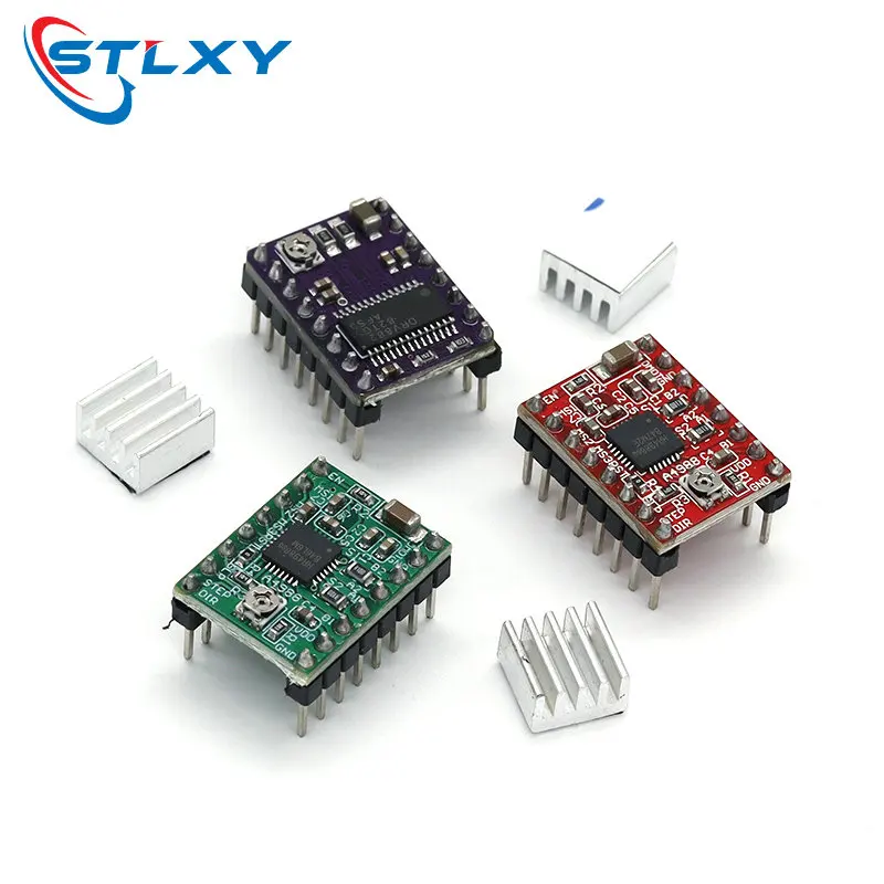 3D Printer Parts A4988 DRV8825 Stepper Motor Driver With Heat sink for SKR V1.3 1.4 GTR V1.0 RAMPS 1.4 1.6 MKS GEN V1.4 board,stepper motor driver