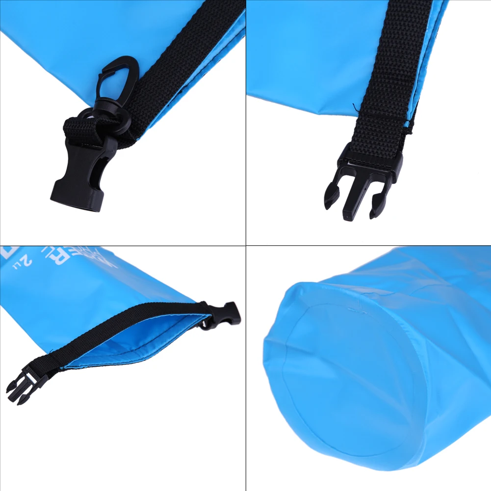 2L-15L PVC Waterproof Dry Bag Pocket Outdoor Diving Foldable Storage Beach Swimming Bag Rafting River Ocean Backpack
