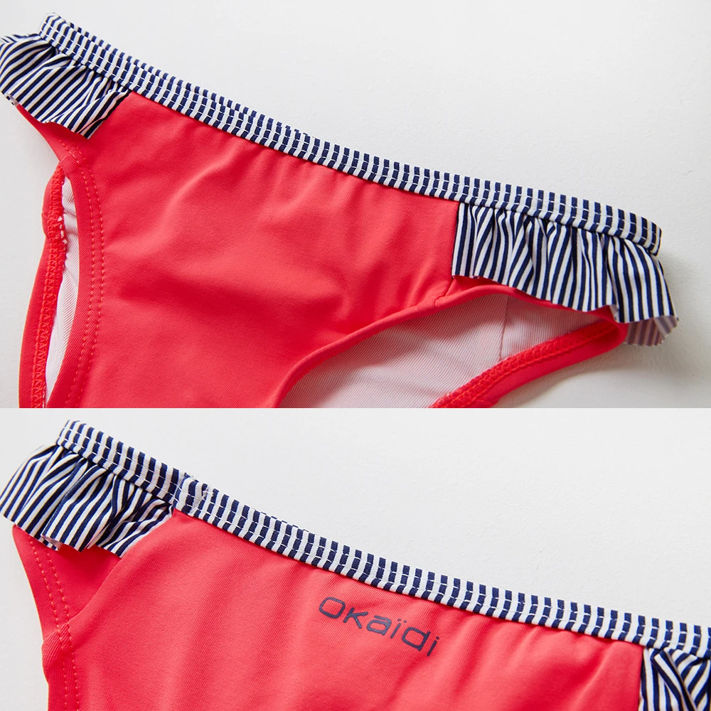 Sexy Bikini Set Children Two Piece Swimsuit for Kids Swimwear Top Shorts Bowknot Baby Girls Quick Dry Striped