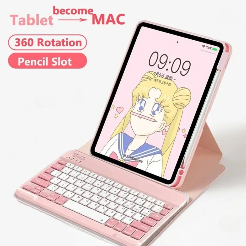 Rotating Keyboard Cover Case with Enhanced Protection and Versatile Viewing