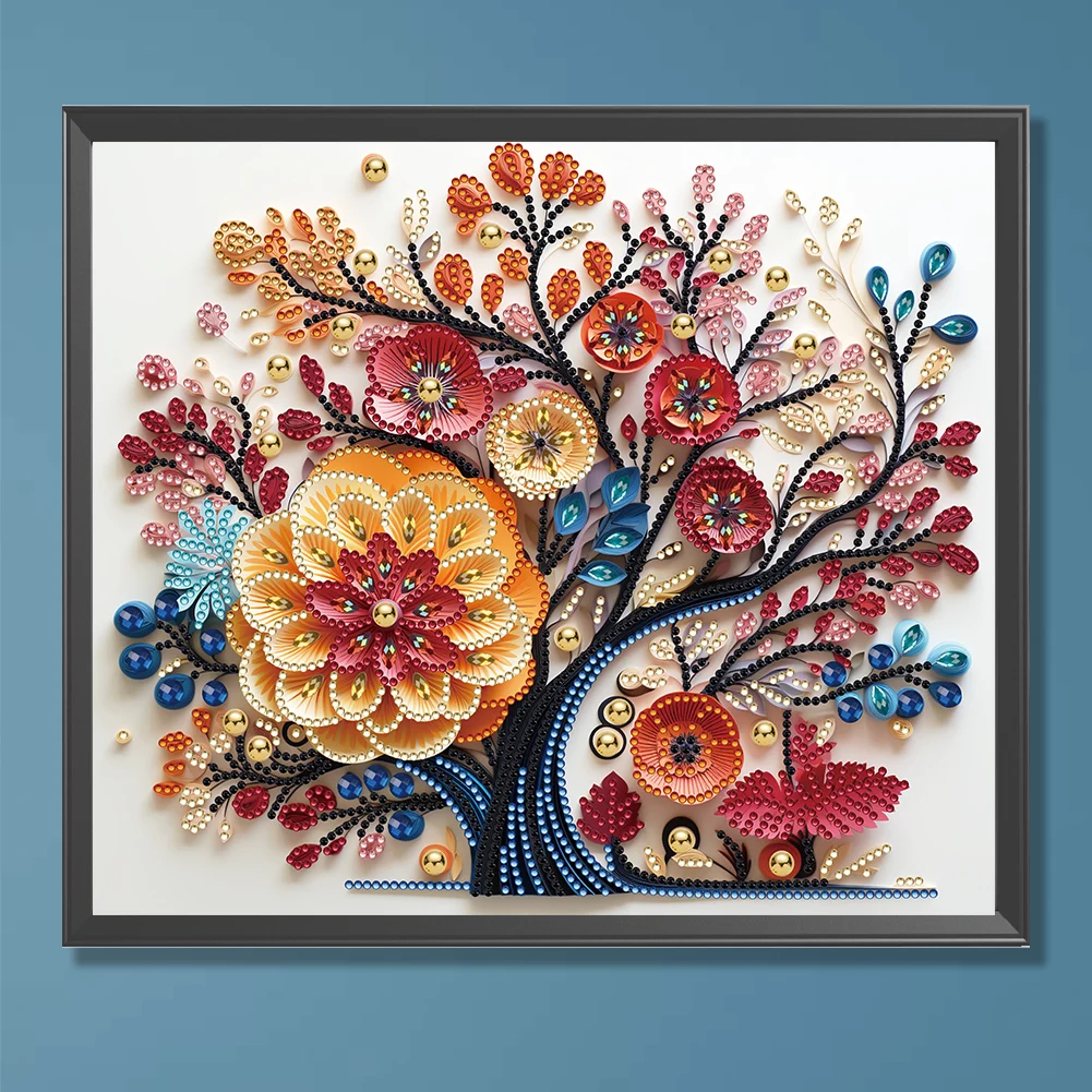 5D DIY Partial Special Shaped Drill Diamond Painting Tree of Life Diffuser Kit