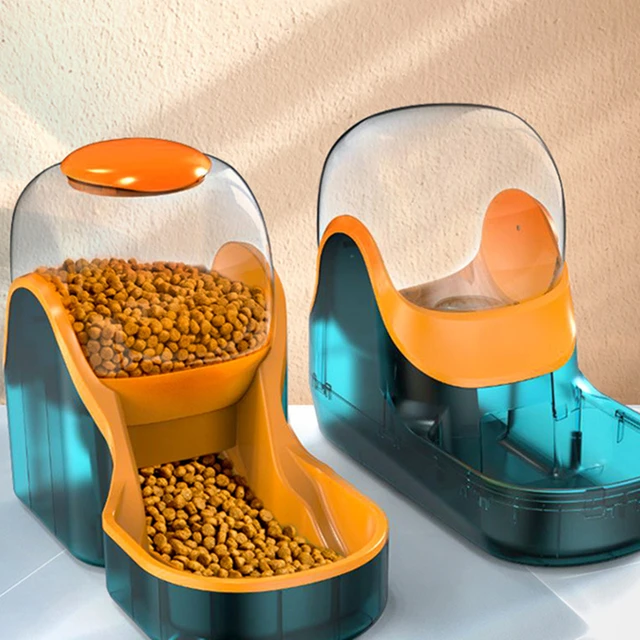 Basics Large Gravity Pet Food Feeder and Water Dispenser Bundle