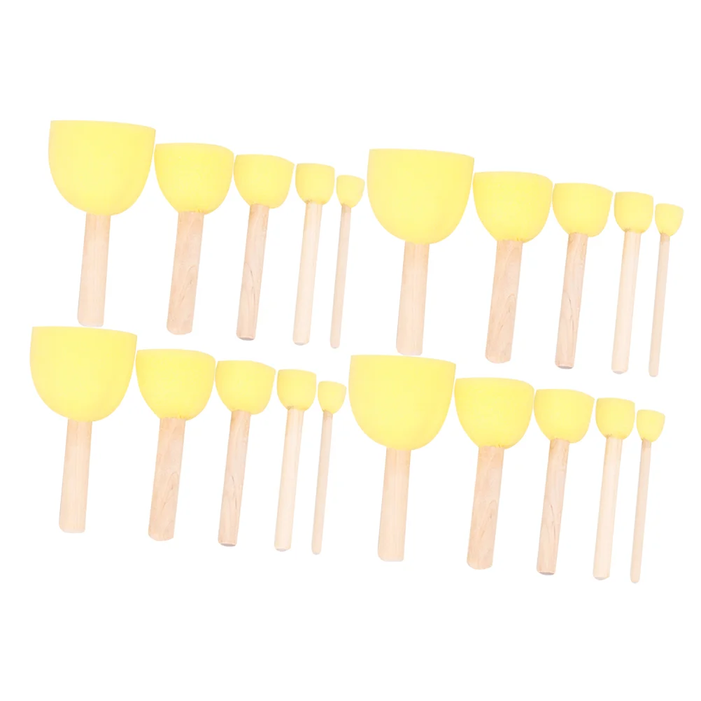 

20 Pcs Brushes for Children Set Paint Accessories Kids Painting Sponge Godete