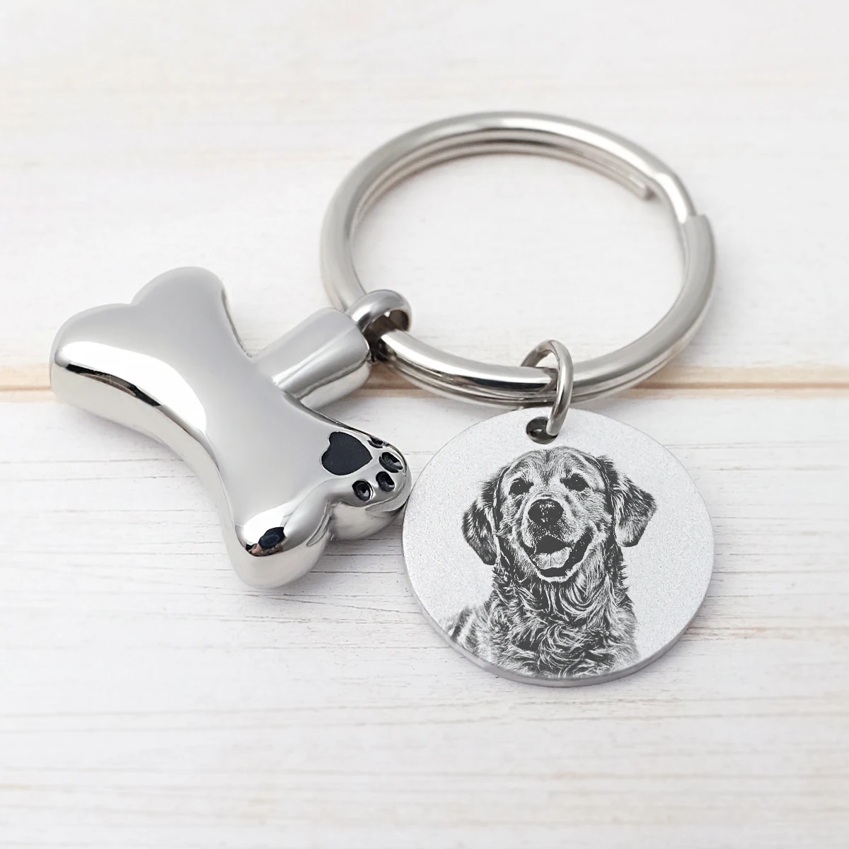 Personalized Pet Urn Keychain Dog Urn Key Chain Pet Photo Keychain Ashes Jewelry Pet Memorial Cat Cylinder Cremation Urn Keyring