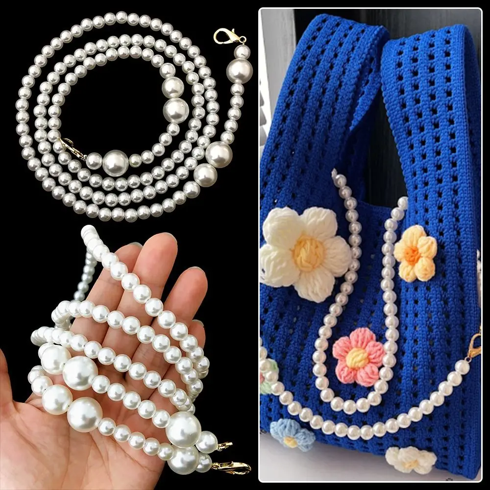 

DIY Pearl Strap Fashion Bags Accessories 70/90/100/110/120cm Shoulder Strap Replacement Bag Strap Bag