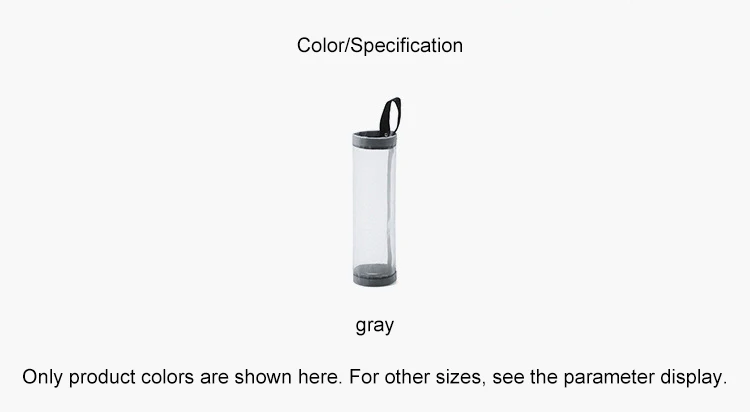 1pc Grau Kleinigkeiten Tasche Lagerung Wand Halterung Mesh Kunststoff Taschen Spender Hängen Wiederverwendet Lagerung Beutel Müll Taschen Küche müll Org – Detail 2