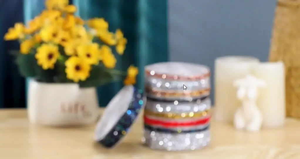 4 Nastri Di Diamanti Argento Autoadesivi – Strass Di Cristallo 1 Cm Per Decorazioni Fai-da-Te, Matrimoni E Compleanni